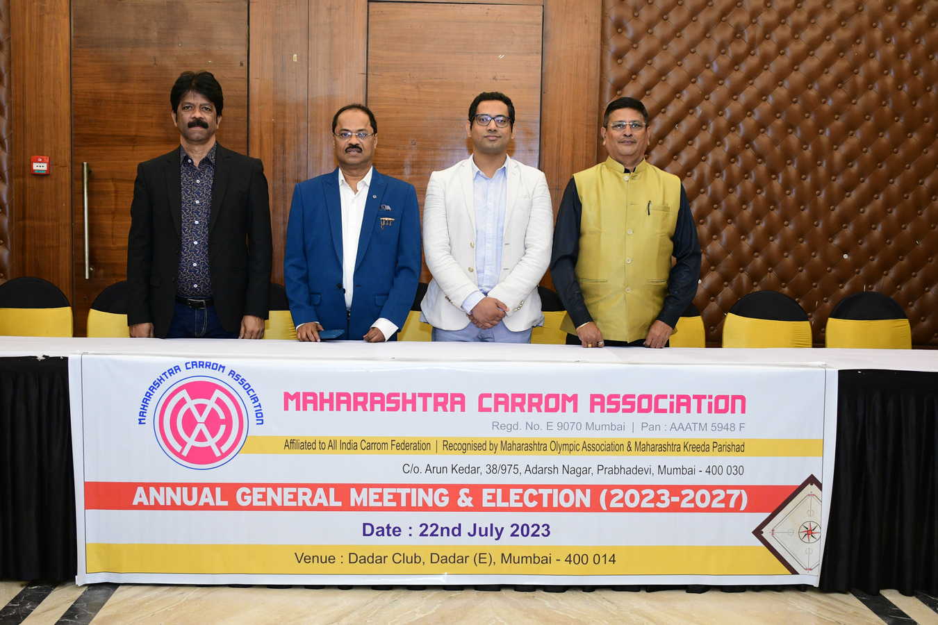 Maharashtra Carrom Association AGM & Election 2023-27